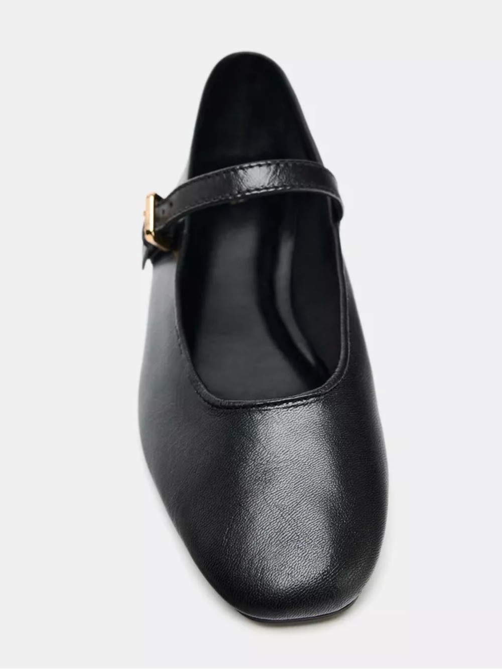 Zara Mary Jane Flats with Gold Buckle - Picture 2 of 6